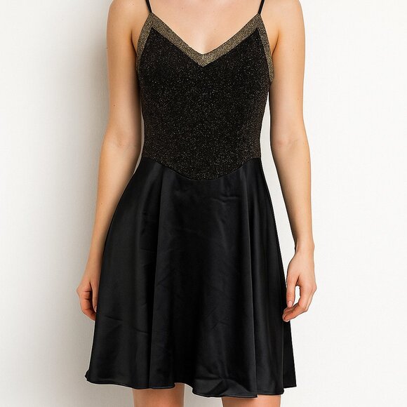 Intime of California VTG Womens Lingerie Dress L Babydoll Black Sexy Whimsigoth - Picture 1 of 7